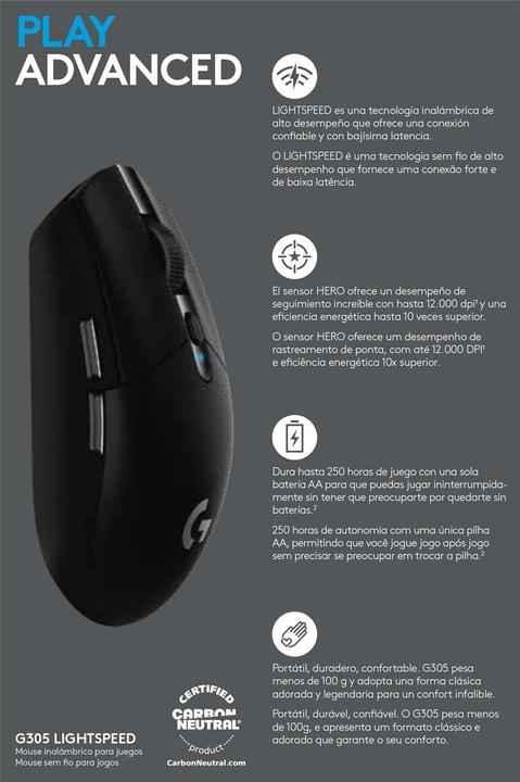 Produktbild Logitech G G305 Lightspeed (Kabellos)