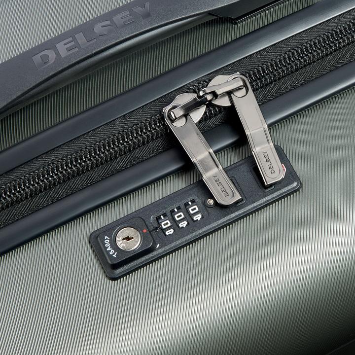 Actual product image Delsey Comete Plus Slim Cabin Trolley Case - 55 cm - Iguana (40 l, Hand luggage (up to 50 litres))