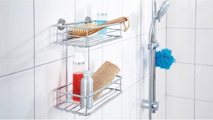 Actual product image tesa BAATH+ shower basket incl. adhesive solution without drilling