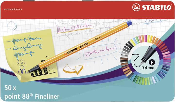 Image du produit STABILO point 88 Fineliner (Multicolore, 50 x)