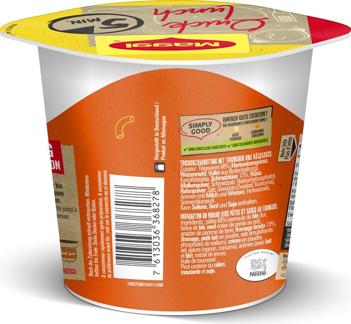 Image du produit Maggi Quick Lunch Pâtes au fromage (80 g)