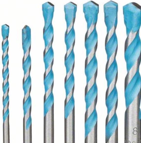 Actual product image Bosch Professional Zubehör Hex-9 MultiConstruction Drill Sets (3 mm, 4 mm, 5 mm, 6 mm, 8 mm)