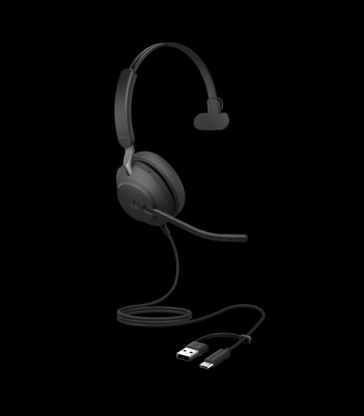 Actual product image GN Netcom JABRA Evolve2 40 SE MS Mono USB C/A (Cable, USB-C)