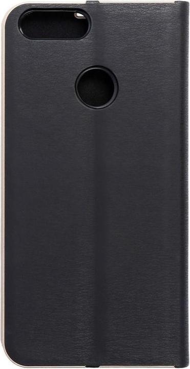 Produktbild Forcell Book case OEM LUNA Book Gold for HUAWEI P Smart black (Huawei P Smart+)