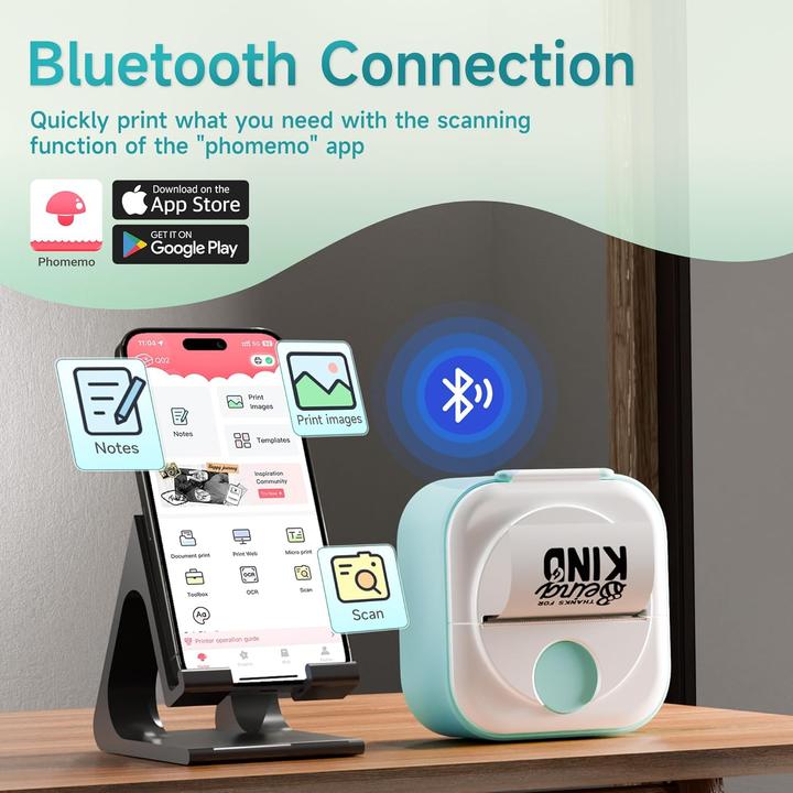 Actual product image Phomemo Q02 GRN (203 dpi)