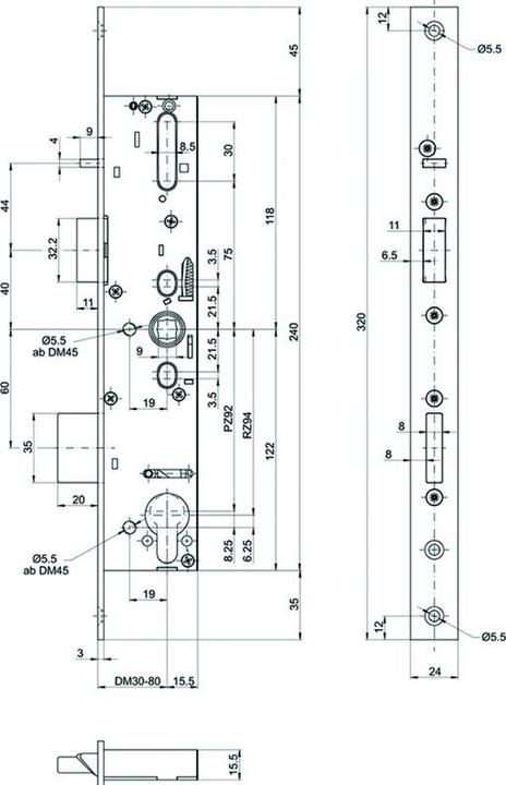 Produktbild MSL Panik-Einsteckschlösser sFlipLock 14544PE-SV-TF (Einsteckschloss)