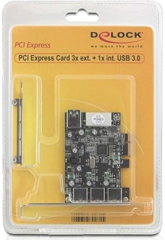 Actual product image Delock PCI-E card > 3 x external + 1 x internal USB 3.0