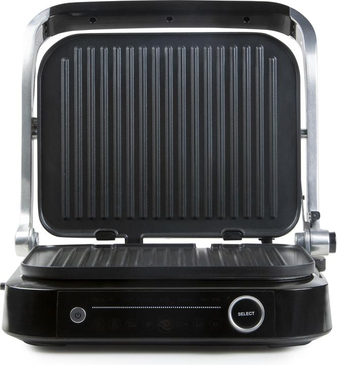 Immagine prodotto Domo Genius Grill elettrico a contatto Rivestimento antiaderente, con display Acciaio inox, nero (Spina UE)
