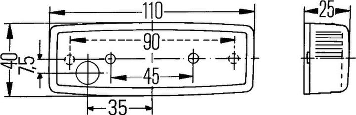 Produktbild Hella Seitenmarkierungsleuchte Halogen für AGCO