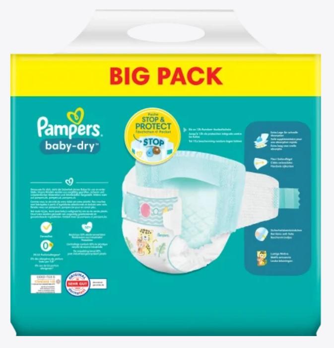 Image du produit Pampers Baby Dry Gr.4 Maxi 9-14kg Big Pack (Taille 4, Pack, 70 pièce(s))