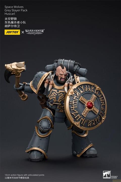 Actual product image Joy Toy Warhammer The Horus Heresy action figure 1/18 Space Wolves Grey Slayer Pack Huscarl 12 cm
