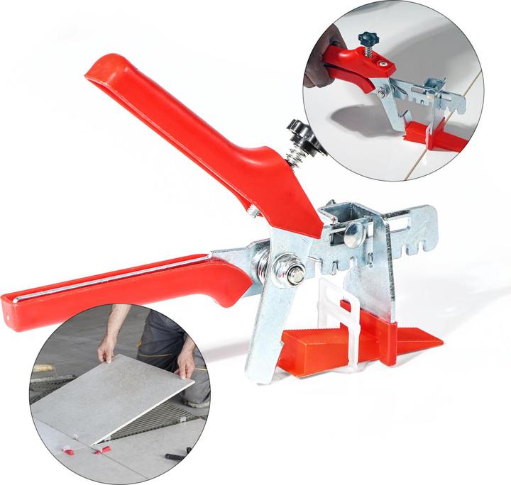Produktbild XPOtool Fliesen Nivelliersystem Set 1000 Keile 1000 Laschen 1,5mm Nivellierzange
