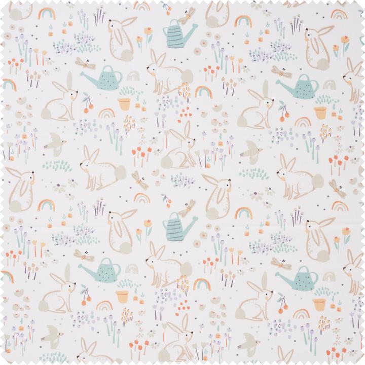 Image du produit VBS Baumwoll-Stoff "Hasen und Regenbogen", 150 cm breit, Meterware