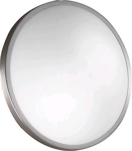 Image du produit Fabas Luce Plafonnier Plaza en blanc 12W 1000lm en nickel satiné et blanc 400x400mm (2100 lm)