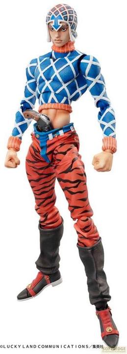 Actual product image Medicos Entertainment JoJo's Bizarre Adventure Part 5 Statue Legend PVC Statue Chozokado Guido Mista & S P (re-run) 15 cm