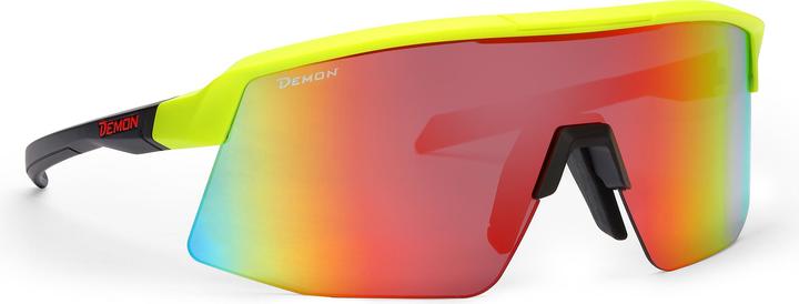 Actual product image Demon Roubaix (matt yellow-red multi, Mirrored glass)