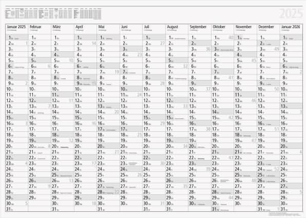 Rido Wandkalender Young Design 86x61cm 2025 (86 x 61 cm, Deutsch)