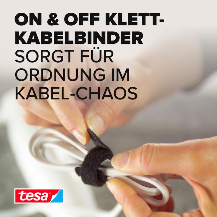 Productafbeelding tesa Aan & uit kabelmanager (Klittenband kabelbinder, 5000 mm, 1 Pcs.)