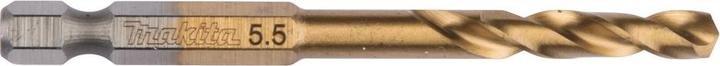 Actual product image Makita Punta metallo HSS-TiN con codolo esagonale 1/4" (5, 50 mm)