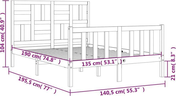 Actual product image VidaXL Achaicus (135 x 190 cm)