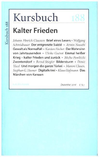 Image du produit Kursbuch 188 (Allemand, Armin Nassehi, Peter Felixberger, 2016)