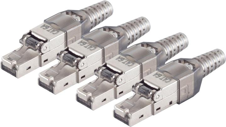 Produktbild Shiverpeaks 4x ®-BASIC-S--cat. 6A Tool-less RJ45 Stecker mit Knickschutz geschirmt (CAT6a)