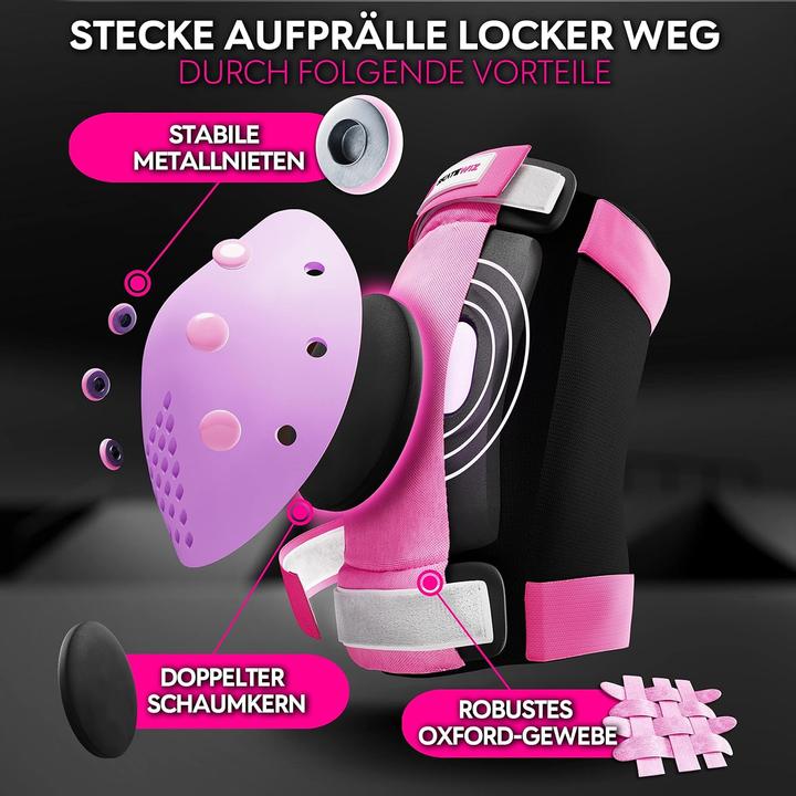 Immagine prodotto Skatewiz 6-teiliges Skate Protektoren-Set (S, Protezioni per i polsi, Protettori gomito, Ginocchiera, 6 pezzi)