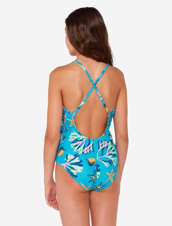 Produktbild Nabaiji Girls’ swimming 1-piece swimsuit - 100 Lila ataa pupu turquoise (140)