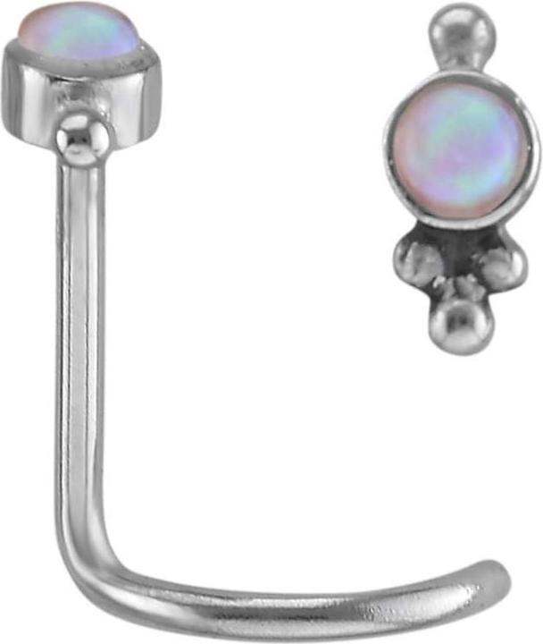 Bijouteria Nasenpiercing (Edelstahl, Synthetischer Opal)