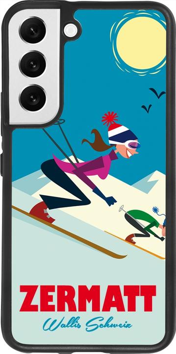 Actual product image PhoneLook Cover silicone black Zermatt Ski Downhill (Samsung Galaxy S22)