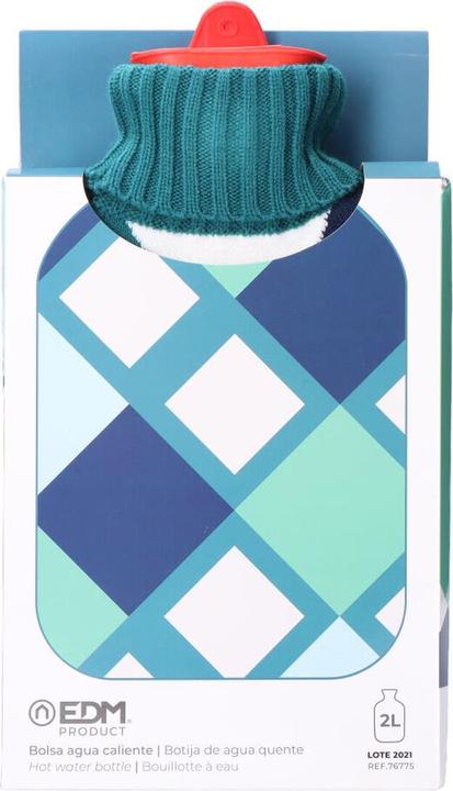 Immagine prodotto EDM Borsa dell'acqua calda in lana blu (2 L) (2 l)