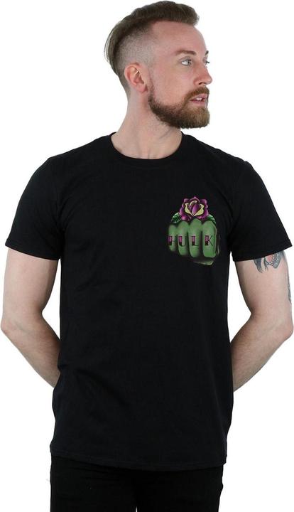 Produktbild Hulk Tattoo Fist Breast Print TShirt (L)