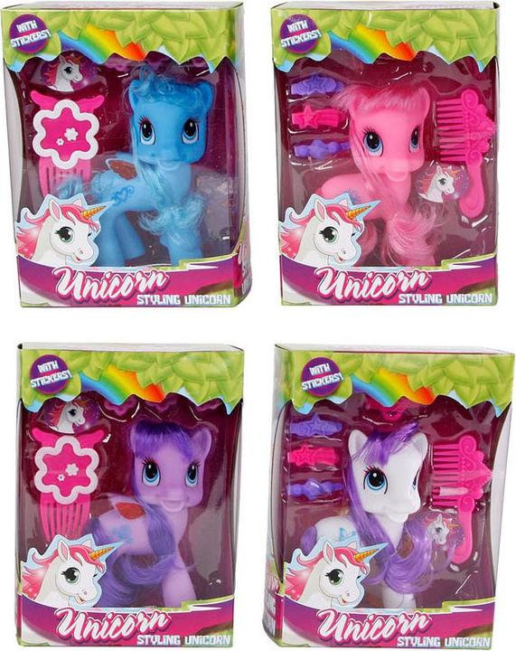 Produktbild Unico Einhorn-Spielfigur mit Haarschmuck und Aufklebern