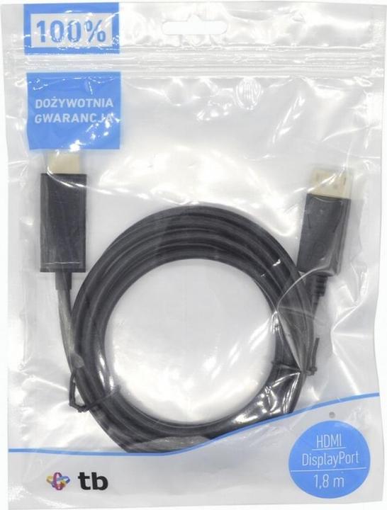 Produktbild Lenovo DisplayPort- HDMI 1.8 m. Kabel, schwarz (AKXVDMHMDP18B) (1.80 m, DisplayPort)