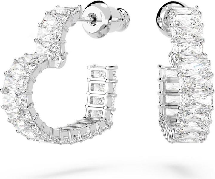 Actual product image Swarovski Matrix Creoles Heart Small White (Swarovski Metal)