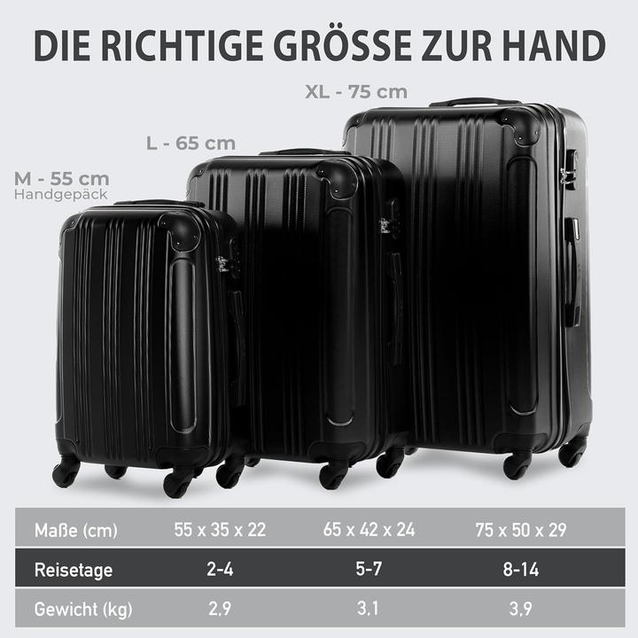Produktbild Fergé 3-teiliges Kofferset QUÉBEC (Handgepäck (bis 50l), M (50 - 90l), L (90 - 115l))