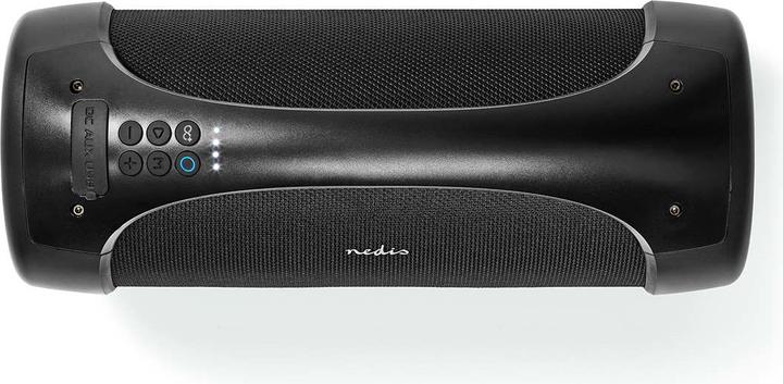 Actual product image Nedis Bluetooth® Party Boombox 6 hrs 2.0 50 W Media Playback: AUX/USB IPX5 Linkable Carrying Handle (6 h, Rechargeable battery operated)