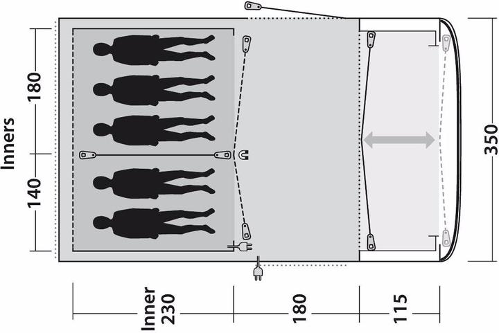 Image du produit Outwell Rockland 5P (Tente tunnel, 34.60 kg, 5 personnes)