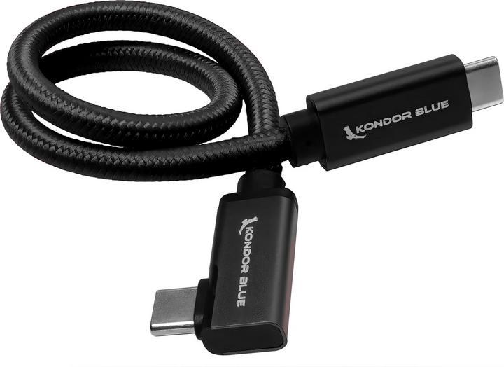 Actual product image Kondor Blue USB C to USB C Cable for SSD Recording & Charging - 8K Data and Power Delivery (Right An (USB 3.1)