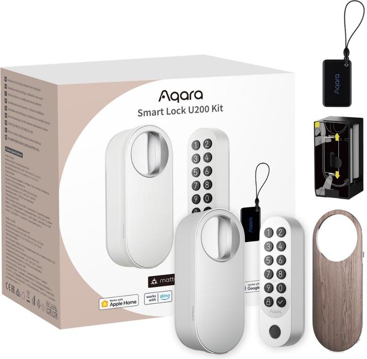 Image du produit Aqara Smart Lock U200 (Empreinte digitale, Smartphone, Combinaison électronique de chiffres, Bluetooth)