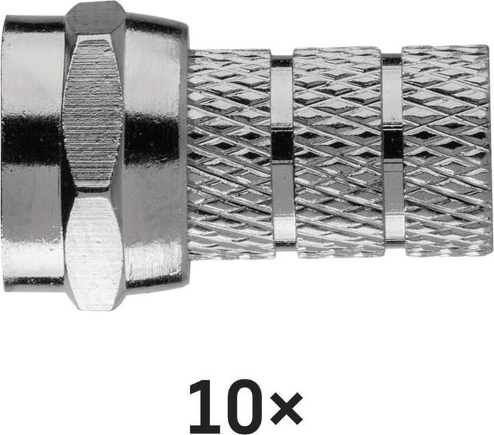 Produktbild Emos Konnektor F-Stecker für Koaxialkabel 3C2V, 10 Stk. (Antennenkabel)