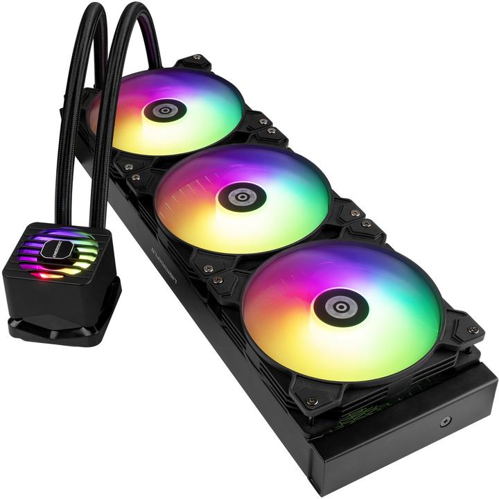 Produktbild Enermax LIQMAXFLO 420mm CPU AIO Flüssigkeitskühler - Xtreme Doppelkammerpumpe- VRM Wasserblock ARGB