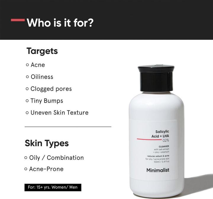 Produktbild Minimalist Salicylic Acid + LHA 02% Cleanser (100 ml)