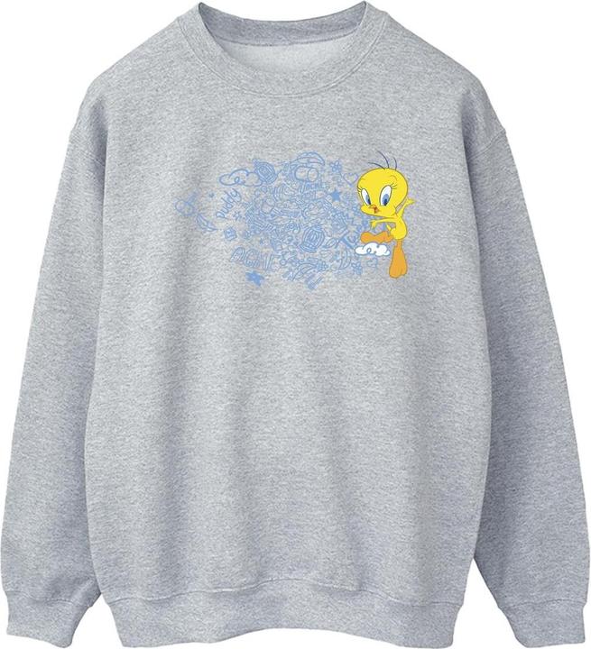 Actual product image Looney Tunes Womens/Ladies ACME Doodles Tweety Sweatshirt (L)