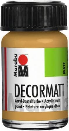 Actual product image Marabu Decormatt acrylic 15 ml in a jar metallic gold (Metallic Gold)