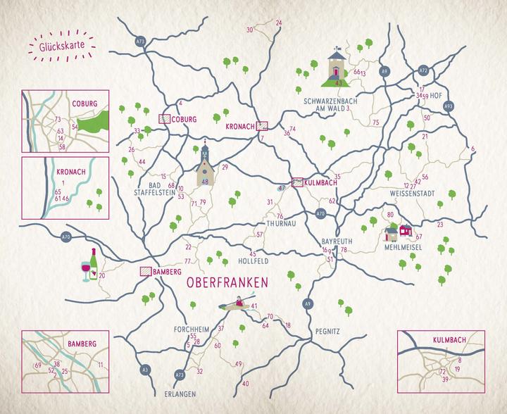 Produktbild Glücksorte in Oberfranken (Deutsch, Kerstin Klinger, 2020)