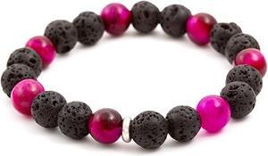 Actual product image Beneto Beaded bracelet made of tiger eye and lava stone MINK20 / 17