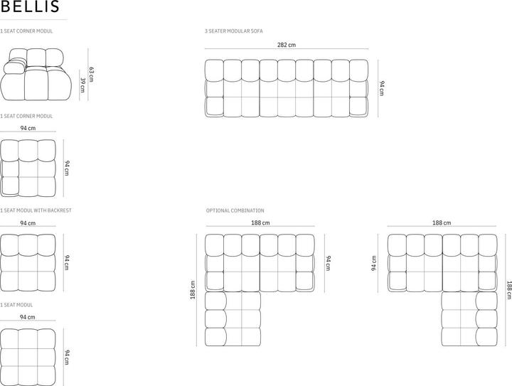 Actual product image Micadoni Bellis (4-seater, 3-seater, 2 person sofa)