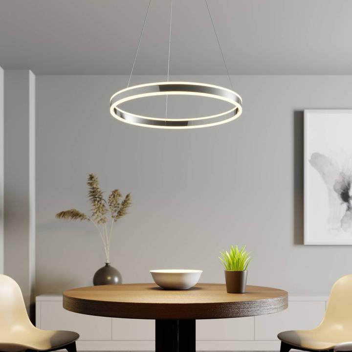 Immagine prodotto Lucande Lampada a sospensione Lyani Ø60 Cromo/Bianco (1800 lm)