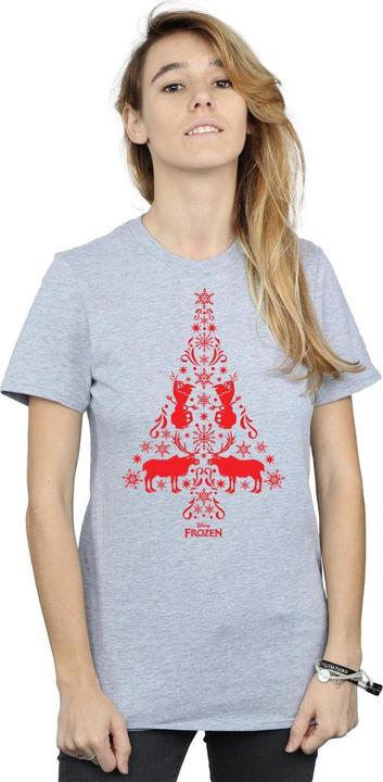 Immagine prodotto Disney Frozen Christmas Tree Maglietta Ampia Donna (XL)